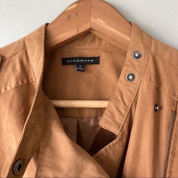 Staccato Brown Bomber Jacket Size Small - Picture 2 of 4